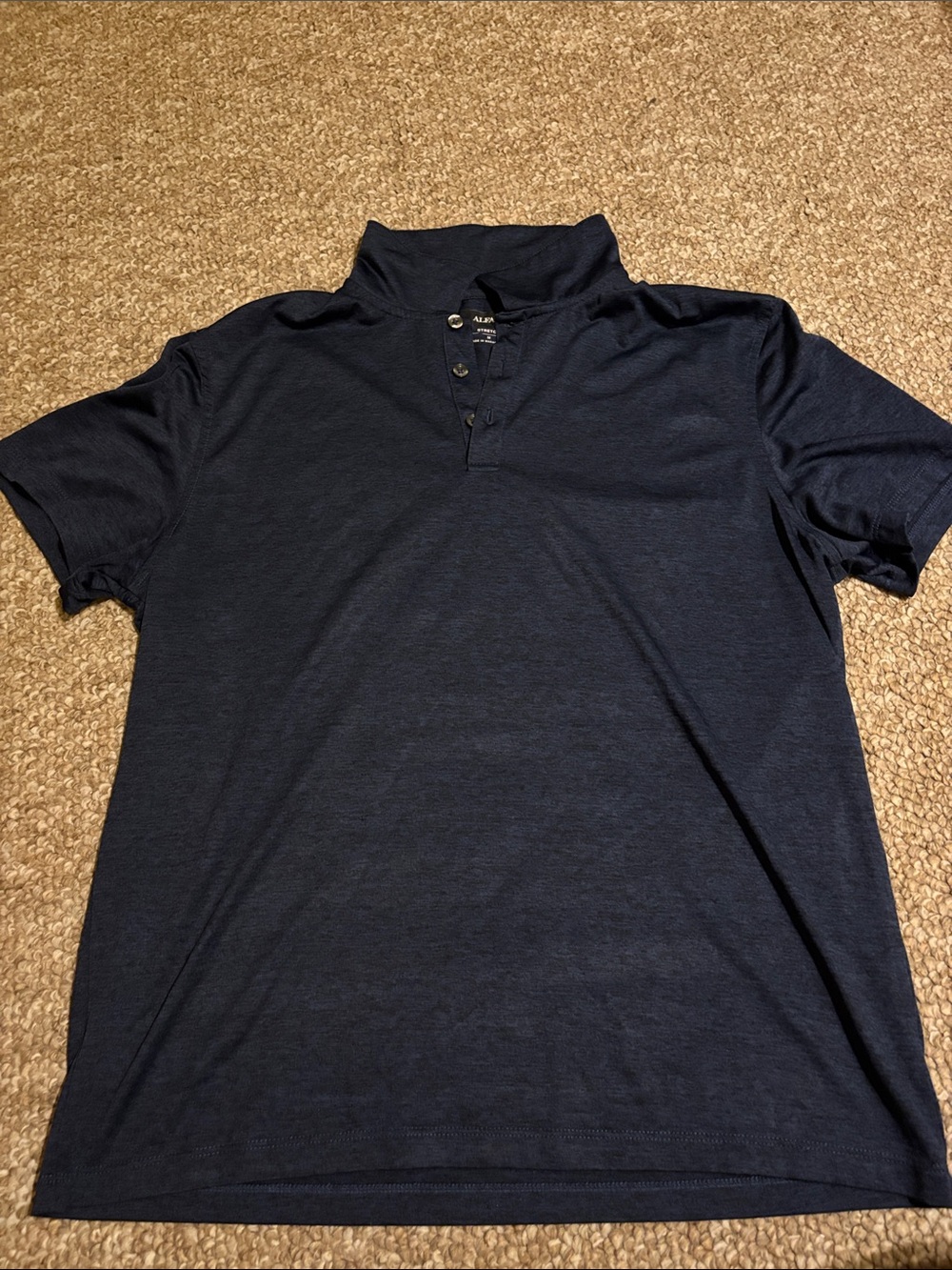 Alfani Navy Short Sleeve Polo